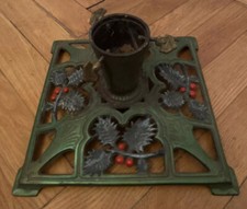 Weihnachtsbaumständer Christbaumständer Stechpalme-Dekor Gusseisen