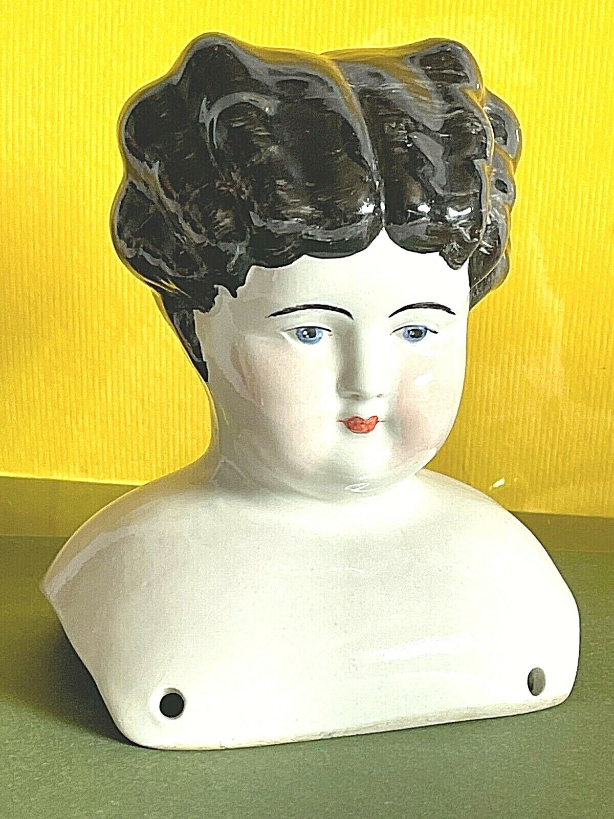PORCELAIN DOLL HEAD 1978 I'd 5.5" reproduction hand made
