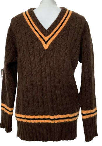 NEW & LINGWOOD MEN'S BROWN CASHMERE SWEATER, L/XXL, $795 - Picture 1 of 6