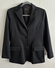 RARE BCBG Maxazria Vintage Black 3-Button Blazer Jacket Size 2 "MADE IN USA "