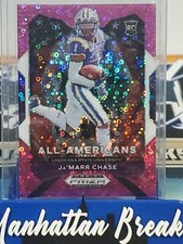 2021 Prizm Draft Picks - All-American Ja'Marr Chase RC PINK CIRCLES /20 #185