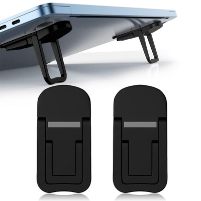 2 Stück Mini Laptopständer, Portable Tastatur-Erhöhung, Faltbarer Unsichtbar Lap