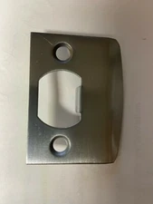 Strike Plate Door Backplate 1 3/4" x 2 1/4" Satin Nickel Brushed Square Corner