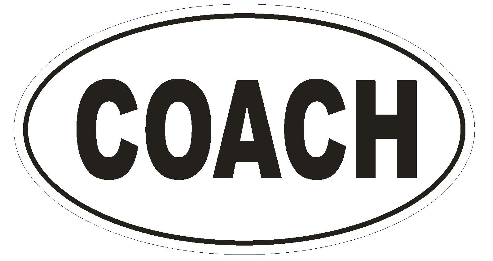 COACH Oval Bumper Sticker or Helmet Sticker D1739 Euro Oval | eBay