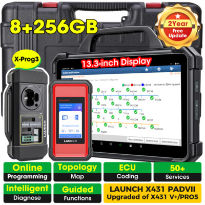 LAUNCH X431 PAD VII PAD 7 & X-PROG 3 KFZ OBD2 Diagnosegerät ECU Key Programmer