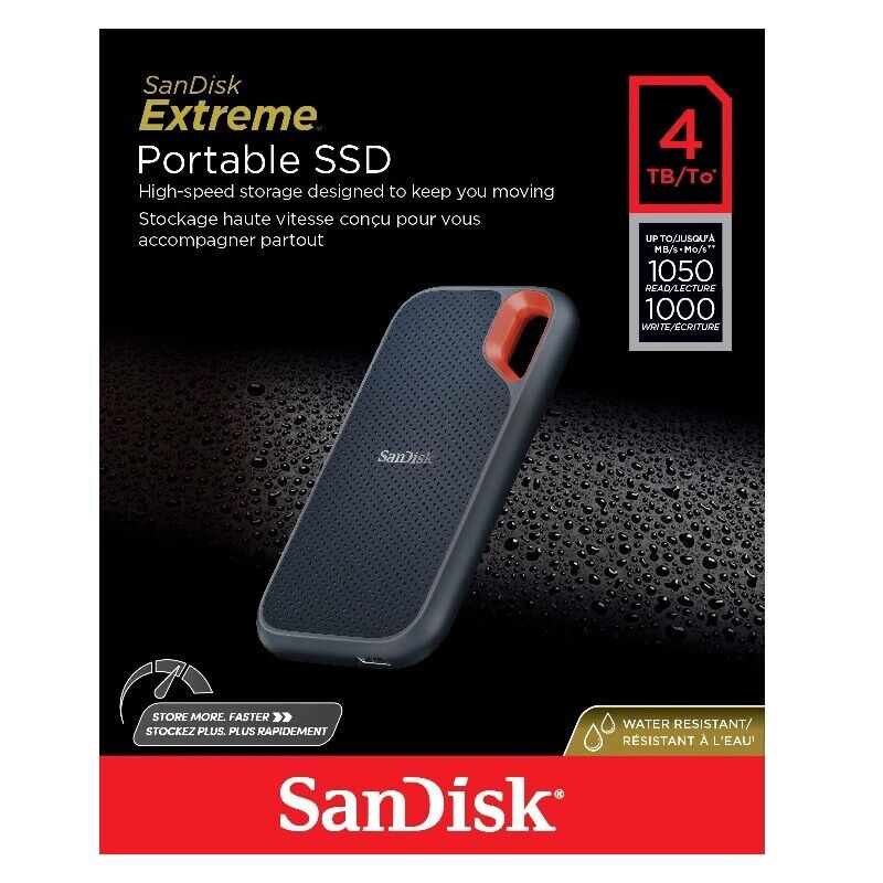 SanDisk 1TB Extreme Portable SSD V2 (Black)