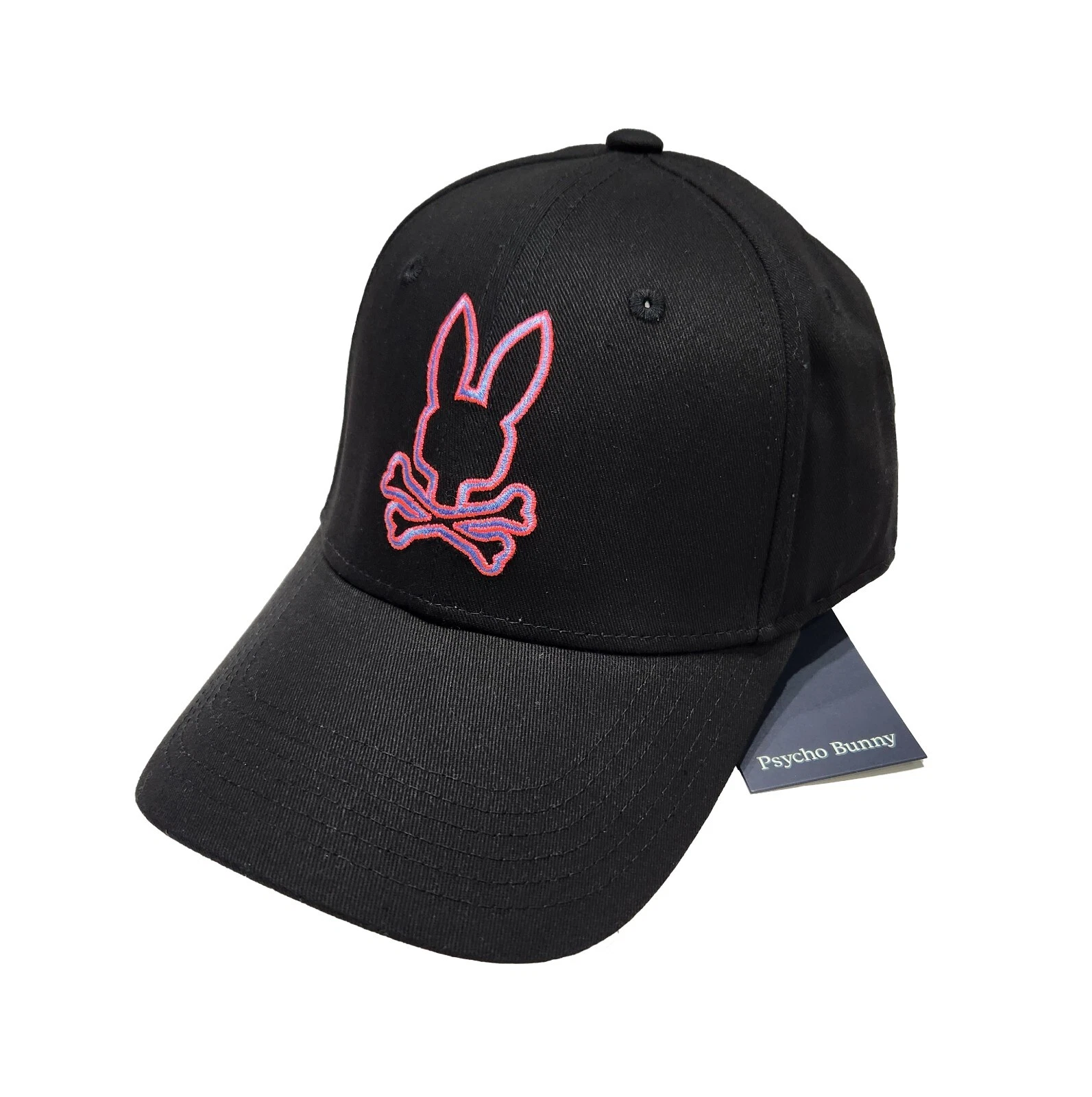Psycho Bunny Men's Black Floyd Baseball Cap