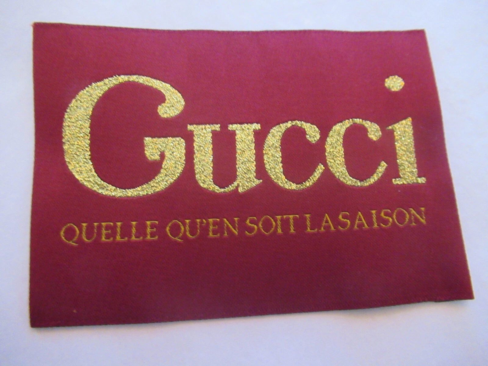GUCCI 1 MARQUE MARRON étiquette design ÉTIQUETTE remplacement accessoires couture lot 1