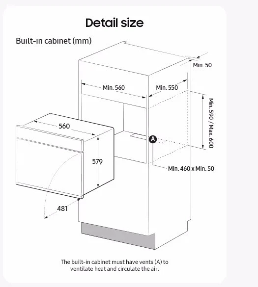 Samsung NV7B6695ADK/U1 Dual Cook™ Einbaubackofen, 76 ℓ, Pyrolyse, Schwarzglas A+ - Bild 2 von 4