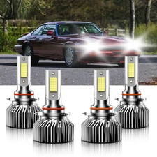 9005 9006 LED Headlight Bulbs Kit High Low Beam 6000K For Jaguar XJR 1995-1997