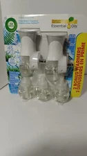 Air Wick Plug in Scented Oil Kit, 2 Warmers + 5 Refills, Fresh Water Box Damage
