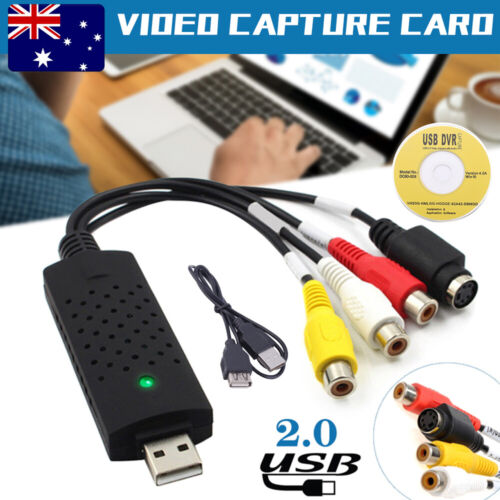 Video Grabber Capture Card Hi8 VCR VHS to Digital DVD Converter Mac Windows 10