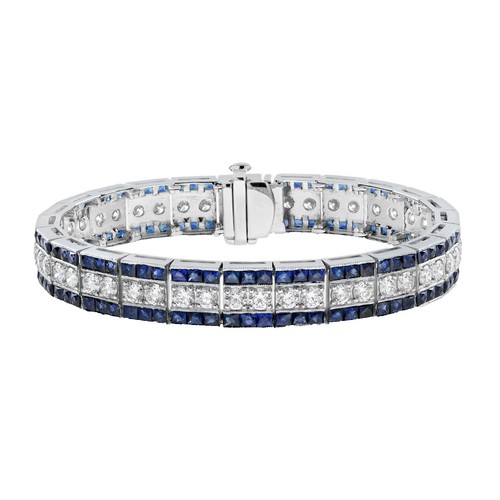 Platinum Flower Motif Diamond Bracelet 18cm D1.90ct Pt850 | eBay