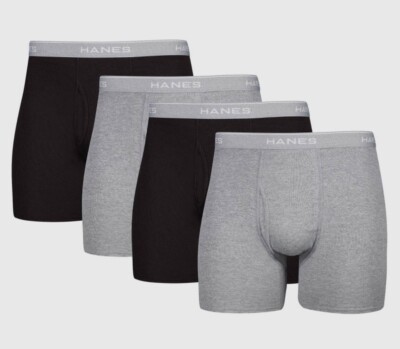 Hanes Men's Boxer Briefs 5pk - Black/Gray XL