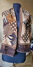 scarf pure silk animal print Italy
