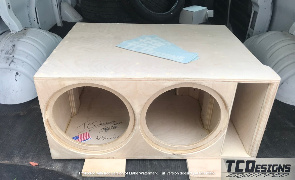 TCDesigns Dual 12" High Performance Ported Subwoofer Box eBay
