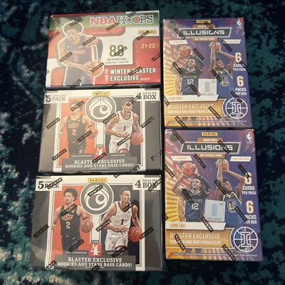 2021 Panini Illusions NBA  Blaster x2 + 21 Chronicles DP Blstr x2 + Hoops  BLST