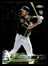 2018 Topps Chrome #157 Dustin Fowler Rookie Card Oakland Athletics
