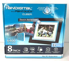 Pandigital w Pantouch Clear 8" Digital Photo Frame 16GB - OPEN BOX
