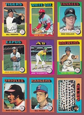 1975 Topps MINIS Baseball (397-528) * You Pick * Conditions Listed