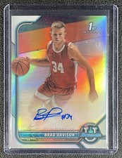 BRAD DAVISON 2021-22 BOWMAN CHROME UNIVERSITY #BCPA-BD PROSPECT REFRACTOR AUTO