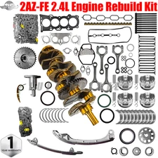 2AZ-FE 2.4L Engine Overhaul Rebuild Kit w/ Crankshaft Rods Timing Kit For Toyota