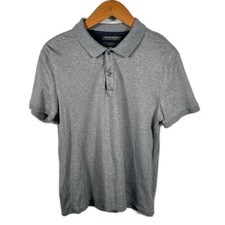 Banana Republic Men's Luxury Touch Slim Fit Grey Short Sleeve Polo Size Medium