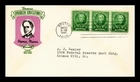 US COVER HORACE MANN FAMOUS AMERICANS FDC SCOTT 869 TORKEL GUNDEL CACHET