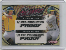 JACOB WILSON Myles Naylor 2024 Leaf #1/1 SUPER GOLD PRISMATIC Production Proof