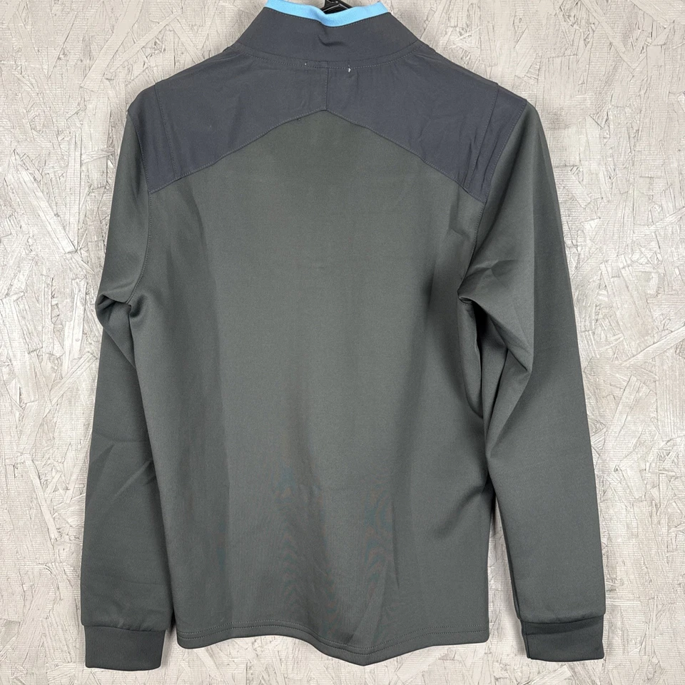 Pulôver masculino Jason Maximus 1/4 zíper cinza/azul médio novo com etiquetas - Imagem 4 de 4