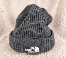 The North Face Beanie Unisex One Size Gray Knit Cuffed Winter Acrylic Hat