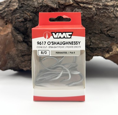 VMC 9617 O'Shaughnessy Cone Cut Treble Hook Permasteel Gr. 1/0 - 8/0 5er-Pack