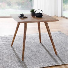 FineBuy Table de salle à manger Bois Massif Table de Cuisine Sheesham Petit 