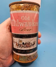 Rare Variation Old Milwaukee Pale Gold Beer flat top beer can - Gold label!
