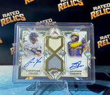 Jackson Chourio Christian Yelich 2025 Topps Diamond Icons Dual Auto Relic /25