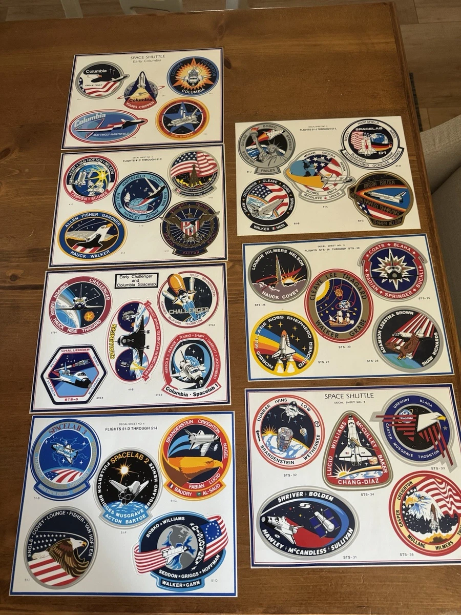NASA Sticker Space Shuttle Exploration Mission Collectibles for