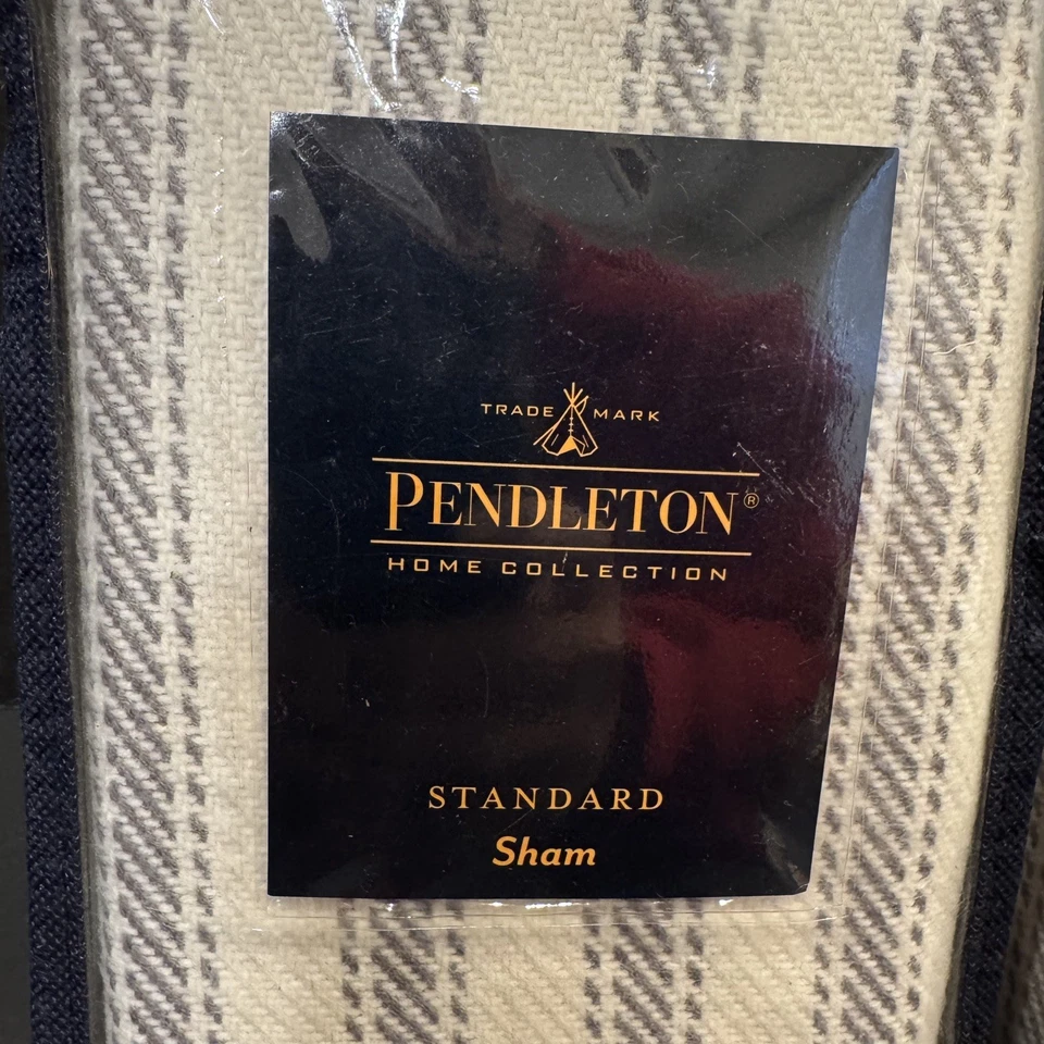 Pendleton Home Collection Juego de 2 fundas estándar rayas grises 20x26 NUEVO Foto 2 de 4