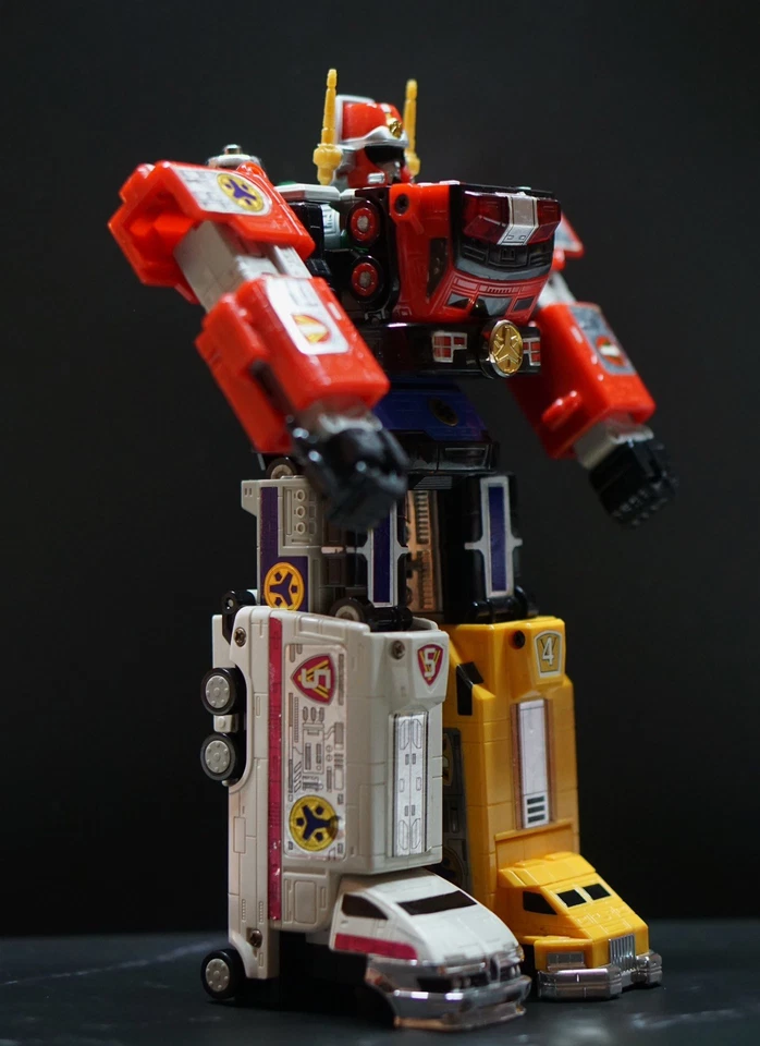 BANDAI Power Rangers Lightspeed Rescue GoGoFive DX Victory Robo Megazord Foto 2 de 4
