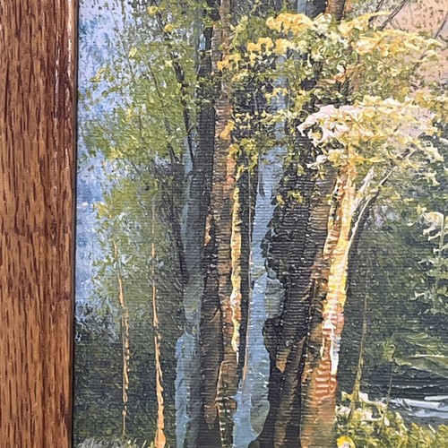 G Whitman Oil On Stretched Canvas Mountain River Scene Framed 8”x10” Original - Picture 10 of 24