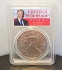 TRUMP 2017 Silver Eagle PCGS MS70 Donald Trump Label ~ History in Your Hands