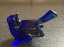 Mosser Glass - COBALT - MINI Bird Shelf Sitter 3" - Cute in a window sill