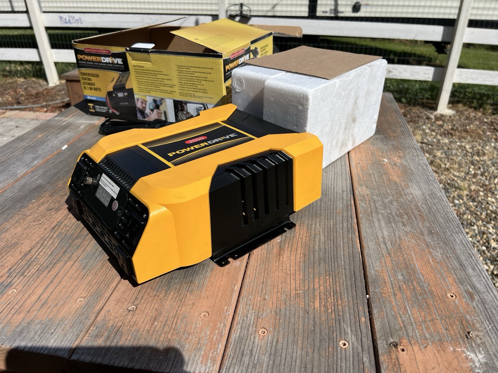 PowerDrive 2000 Watt Power Inverter Bluetooth, FREE- NEW 72”  0-Gauge cable 