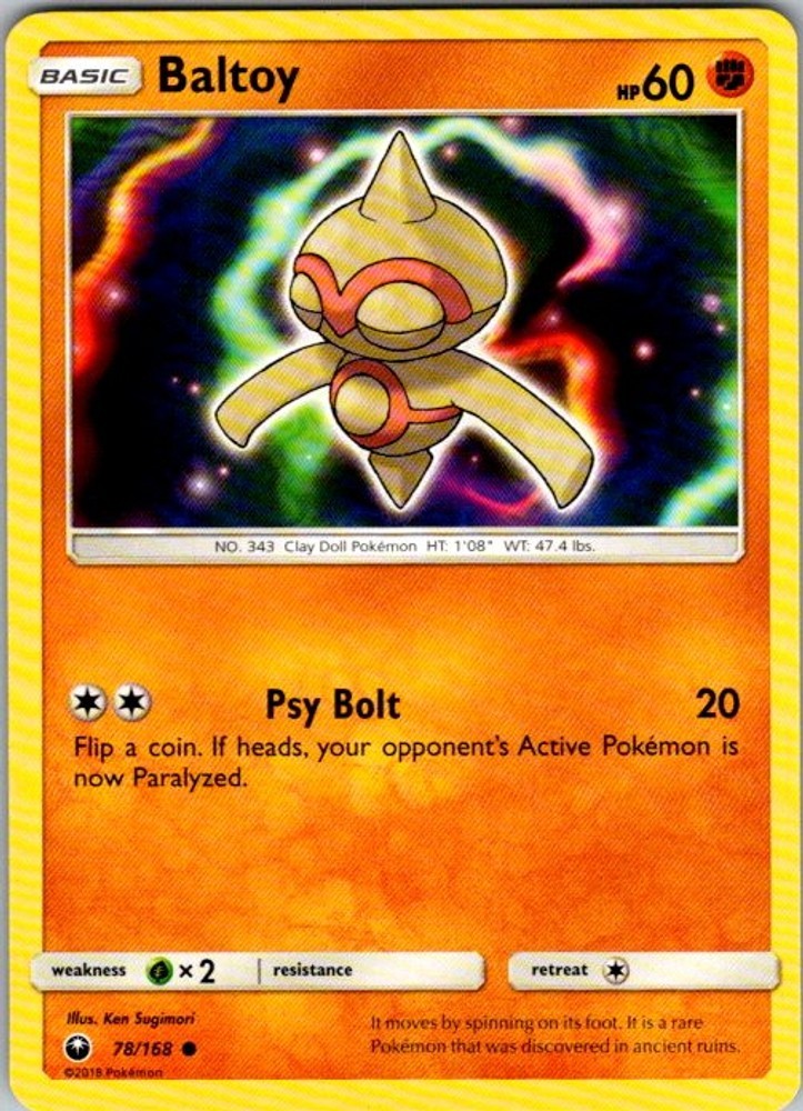 Pokemon SM - Celestial Storm Baltoy 78/168 NM
