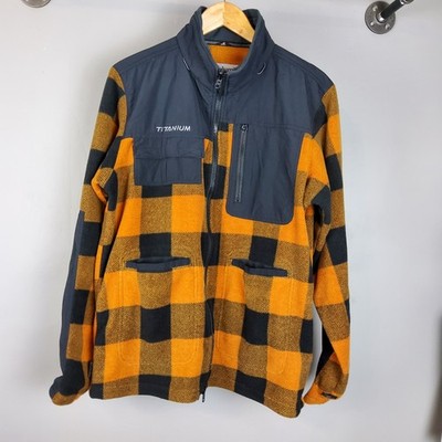 Vintage Columbia Titanium Orange Fleece Jacket Zip-Up Men's Large