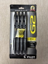 G2 Refillable and Retractable Rolling Ball Gel Pens, Bold Point, Black Ink, ...