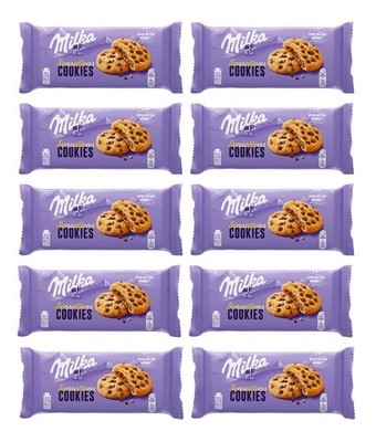 ( 10) MILKA COOKIES SENSATIONS-WITH MILK CHOCOLATE CHUNKS AND FILLING 10X156GR