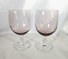 Dansk Hanna Smoky Purple Amethyst Bowl Clear Stem Wine Water Tea Compote Goblets — photo 4