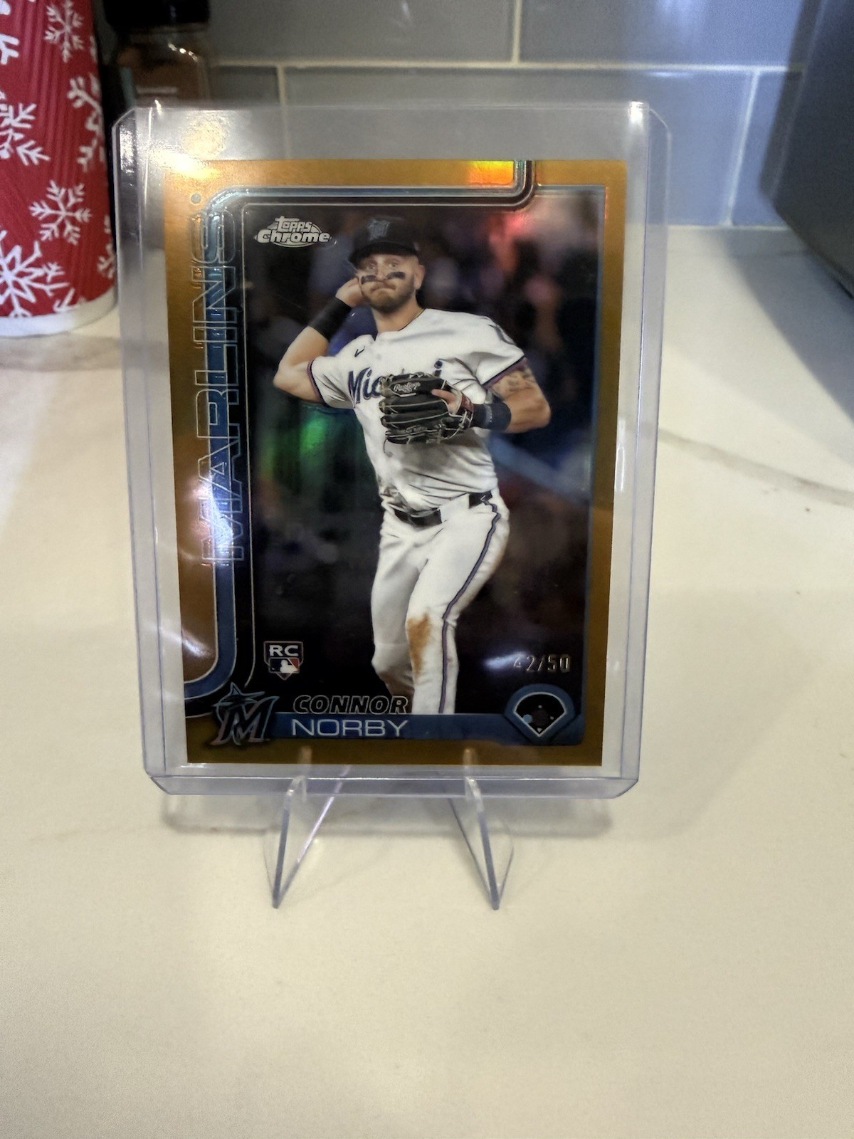 2025 Topps Chrome - Connor Norby #199 Gold Refractor /50 (RC)