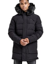 Supply & Demand Moretay Longline Parka Uomo Giacca Cappotto Invernale Taglia XS