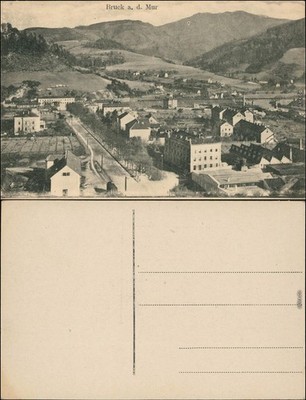 Ansichtskarte Bruck an der Mur Stadt, Fabrik - Straße 1913
